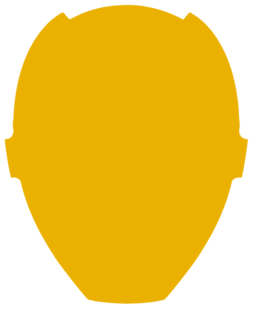 Power Ranger Head Application - Yellow